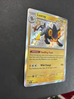 Pokemon TCG Luxray Scarlet & Violet Paldean Fates Holo Shiny Rare Card 137/091 - Image 5