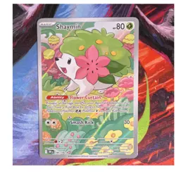 Pokemon Shaymin Illustration Rare Holo Basic 185/182 80 HP Smash Kick Card - Image 1