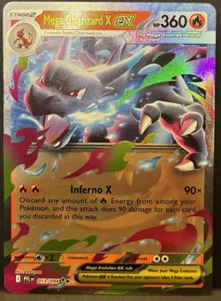 Mega Charizard X Ex 13/94 Phantasmal Flames Pokemon TCG Double Rare Holo Card NM - Image 1