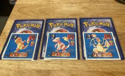 Pokemon 1996 Amada Sticker Evolution Charmander, Charmeleon, Charizard NR MT - Image 1