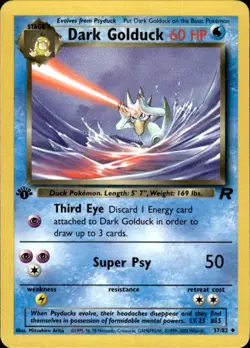 Pokemon Dark Golduck 37/82 Team Rocket Uncommon 1st Edition Near Mint - Image 1