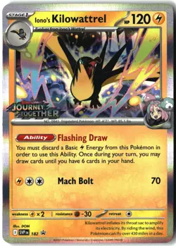 Iono's Kilowattrel (Prerelease) 182 Holo Scarlet & Violet Promo Pokemon Holo LP - Image 1