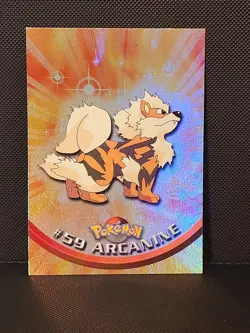 Pokemon TCG Arcanine Foil Topps TV Animation #59 Moderately Played Condition - Image 1