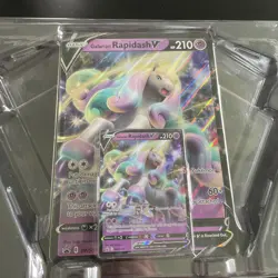 Galarian Rapidash V 210 Foil Promo OVERSIZE Card PLUS Pokemon Card - Image 3