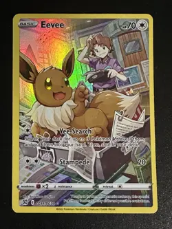 Eevee TG11/TG30 Pokemon Brilliant Stars Trainer Gallery Full Art Holo NM - Image 1