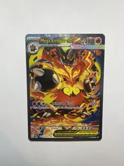 Pokemon TCG Mega Emboar EX 273/217 ASC Full Art Holo Fire Stage 2 English - Image 1