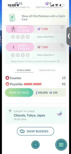 Pokemon Go Shiny Legendary Mewtwo ( Tokyo Background) ( MAX CP ) - Image 2