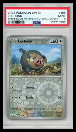 2023 Pokemon Lechonk #155 Pokemon Center PSA 9 - Image 1