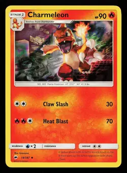 Charmeleon 19/147 Holo Promo Burning Shadows Pokemon Card - Image 1