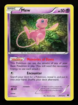 Mew 29/124 Rare Fates Collide Pokemon Card - Image 1