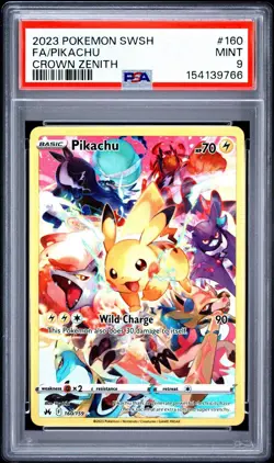 2023 Pokemon TCG Crown Zenith Pikachu #160/159 Full Art PSA 9 - Image 1