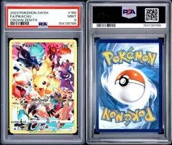 2023 Pokemon TCG Crown Zenith Pikachu #160/159 Full Art PSA 9 - Image 3
