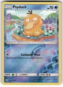 Psyduck 28/149 Common SM Base Set Pokemon Reverse Holo Near Mint - Image 1