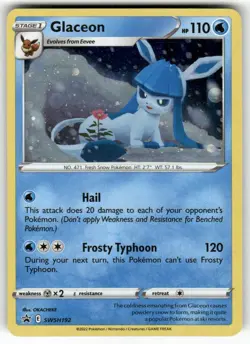 Glaceon SWSH192 Holo Promo Sword & Shield Promo Pokemon Near Mint - Image 1