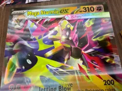 Pokemon Perfect Order Promo Lenticular Sign Mega Starmie EX & Mega Zygarde EX - Image 1