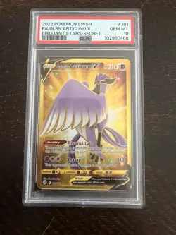 Pokemon Galarian Articuno V Secret Rare Holo 181/172 SWSH09 PSA 10 2022 - Image 1