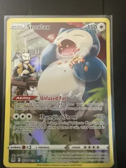 Snorlax TG10/TG30 Lost Origin Trainer Gallery NM Ultra Rare Pokemon Card - Image 3