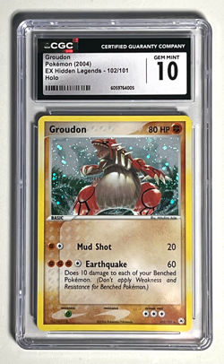 Groudon 102/101 Secret Rare Holo- 2004 Pokemon EX Hidden Legends- CGC 10 - Image 2