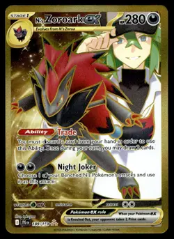 NM SV09: Journey Together N's Zoroark ex Hyper Rare 189/159 Pokemon TCG - Image 1