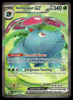 NM SV: Scarlet & Violet 151 Venusaur ex Ultra Rare 182/165 Pokemon TCG - Image 1