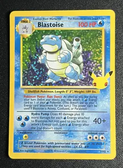 Pokemon Blastoise 2/102 Celebrations Classic Collection Ultra Rare Holo - Image 1