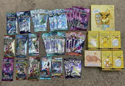 Pokemon LOT Of 36 Sealed Packs From Japan, Korea, & UK + 6 Blind boxes & Frame - Image 1