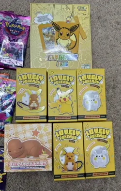 Pokemon LOT Of 36 Sealed Packs From Japan, Korea, & UK + 6 Blind boxes & Frame - Image 2