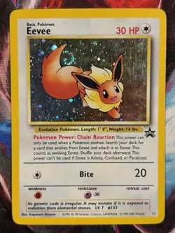 Pokemon - Eevee 11 - WoTC Black Star Promo - SWIRL - HP - Image 1