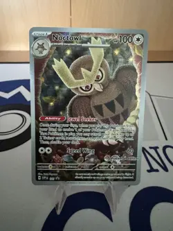 Noctowl SVP 141 Stellar Crown Pokemon Center Promo Card Stamped - Image 1