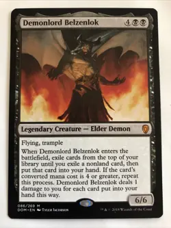 MTG Dominaria Demonlord Belzenlok 086/269 NM Mythic - Image 1