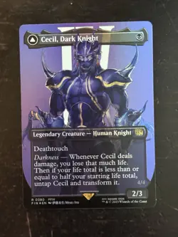 MTG Final Fantasy English Cecil, Dark Knight Borderless 0380 Foil - Image 1