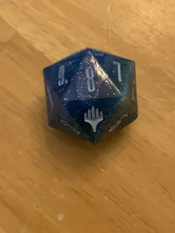 MTG Final Fantasy: Gift Bundle "Crystal" Shinra Blue Oversized D20 Die Dice - Image 2