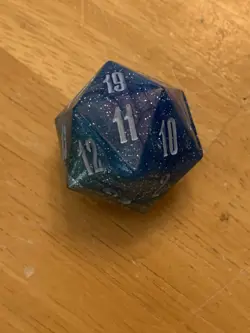 MTG Final Fantasy: Gift Bundle "Crystal" Shinra Blue Oversized D20 Die Dice - Image 3