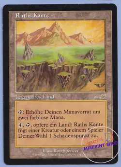 Rath's Edge German MTG MISPRINT. Gives you 2 colorless mana instead of 1 - Image 1
