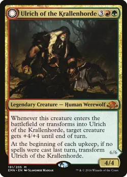 Ulrich of the Krallenhorde // Ulrich, Uncontested Alpha [Eldritch Moon] Magic - Image 1