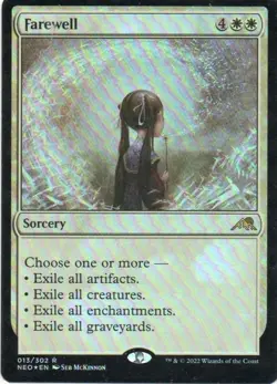 MTG: Kamigawa: Neon Dynasty: Foil Promo Pack Farewell: Lightly Played Condition - Image 1