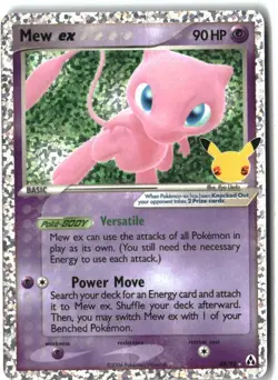 Mew ex 88/92 Celebrations: Classic Collection Pokemon Holo DMG - Image 1