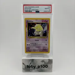 Pokemon Drowzee 49/102 Base Set 1999-2000 4th Print #49 - POP 60 - PSA 10 - Image 1