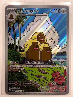 Pokemon Alolan Dugtrio 208/191 Illustration Rare Holo NM Surging Sparks - Image 1