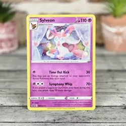 Sylveon SWSH211 Black Star Promo Holo SWIRL Pokemon Card - NM/M - Image 1