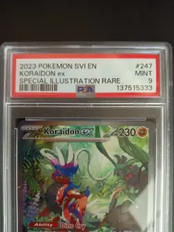 2023 POKEMON SVI EN-SCARLET & VIOLET SPECIAL ILLUSTRATION RARE KORAIDON EX PSA 9 - Image 3