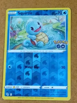 Squirtle 015/078 Common Pokemon GO Pokemon Reverse Holo Lightly Played - Image 1