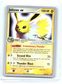 2007 Pokemon—Jolteon EX #109/113 World Championship Decks—Ultra Rare Non-Holo - Image 1