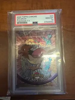 2000 TOPPS CHROME POKEMON T.V. #21 SPEAROW PSA 10 - Image 1
