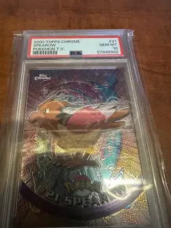 2000 TOPPS CHROME POKEMON T.V. #21 SPEAROW PSA 10 - Image 2