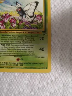 Pokemon Card BUTTERFREE 34/130 - Base Set 2 - Image 3