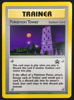 2000 Pokemon Black Star Promo Card #42 Trainer Pokemon Tower NM Unplayed - Image 2