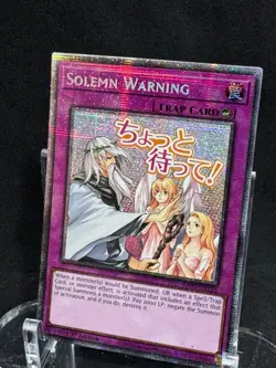 Solemn Warning (Starlight Rare) RA05-EN126 Rarity Collection 5 Yu-Gi-Oh NM - Image 1