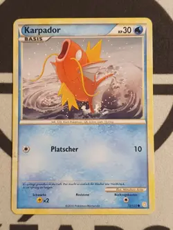 Pokemon Karte Karpador 72/123 HeartGold & SoulSilver Set Deutsch Pokemon - Image 3