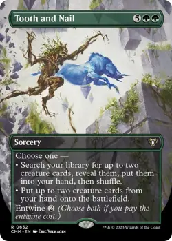 Tooth and Nail (Borderless) Commander Masters NM Magic: The Gathering Normal - Image 1